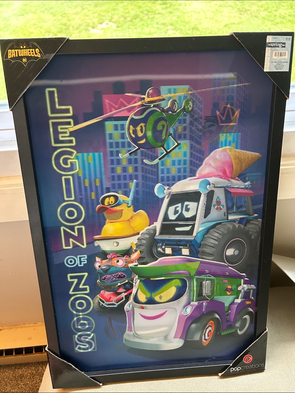 Batwheels Legion of Zooms Framed Kids Wall Art - Colorful Purple & Blue